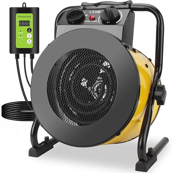 Greenhouse Heater with Thermostat 1500W Indoor/Outdoor