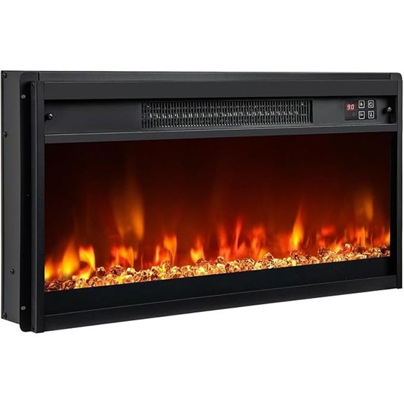 Costway 26 Recessed Electric Fireplace with Remote