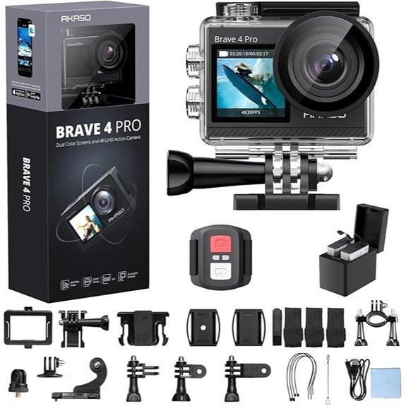 AKASO Brave 4 Pro 4K Action Camera with Waterproofing