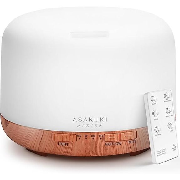 ASAKUKI 500ml Ultrasonic Aromatherapy Diffuser