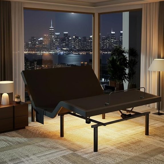 Marsail Queen Adjustable Bed Frame with USB & LED