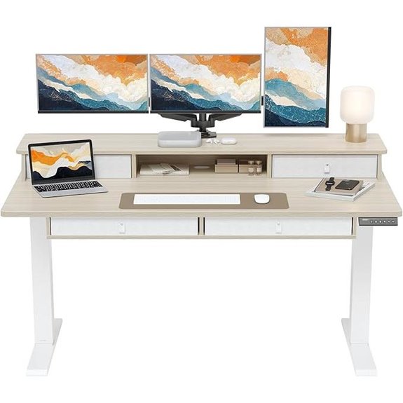ErGear Adjustable Standing Desk with Storage and C-Clamp
