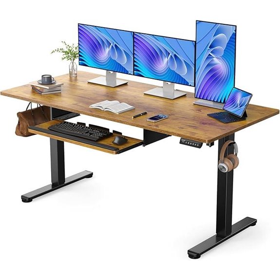 ErGear Adjustable Electric Standing Desk with Keyboard Tray