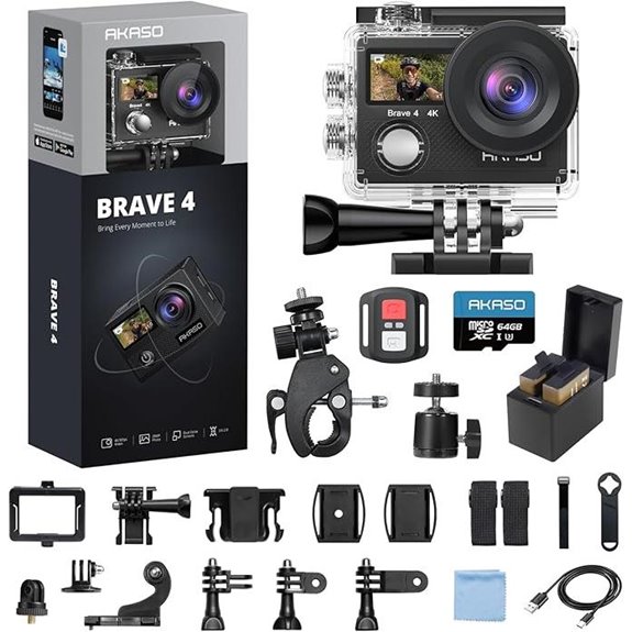 AKASO Brave 4 Action Camera Kit with 64GB Card