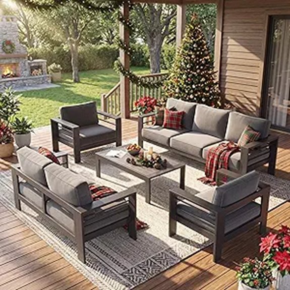 Solaste Aluminum Patio Furniture Set with Cushions