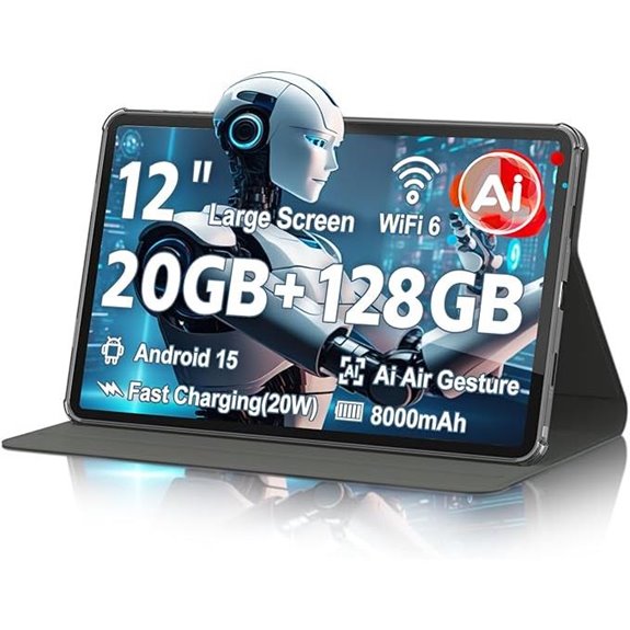 Android 15 Tablet with 20GB RAM and 128GB Storage