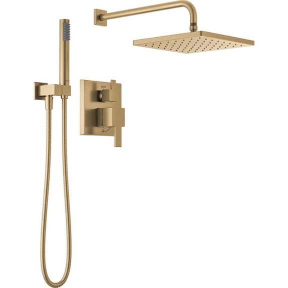 Delta 14 Series Rain Shower System with Brushed Gold