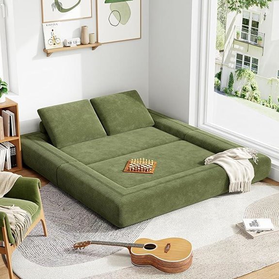 LIKIMIO 3-in-1 Convertible Sleeper Sofa Bed