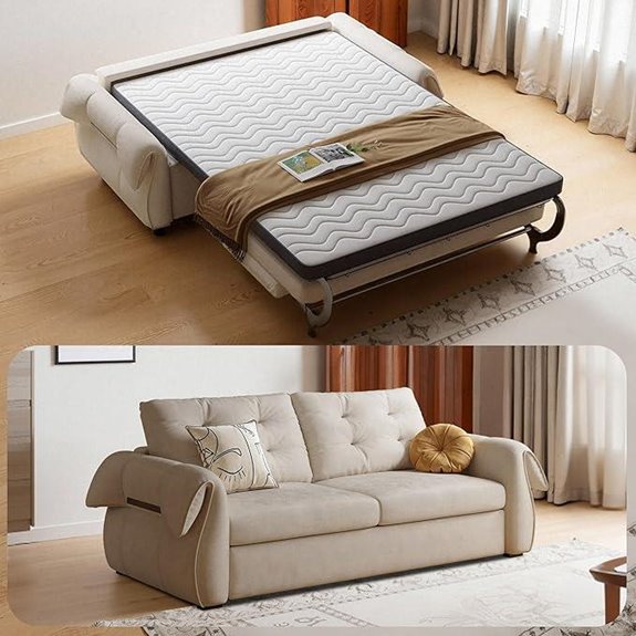 Pull-Out Couch with Mattress for Living and Guest Rooms