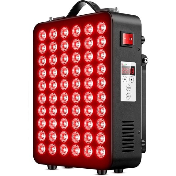 Red Light Therapy Panel with Dual Chips and Accessories