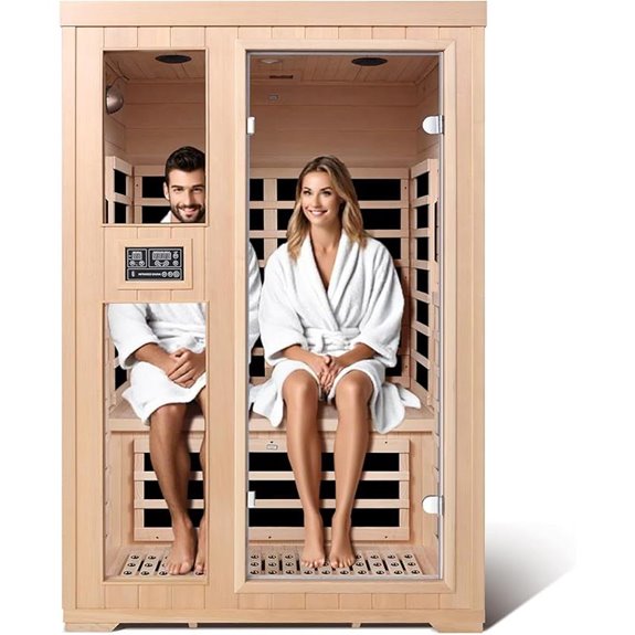 2-Person Infrared Sauna with Bluetooth & Chromotherapy