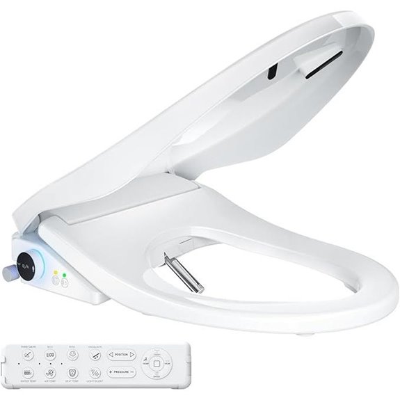 Electric Bidet Toilet Seat with Remote and Warm Water
