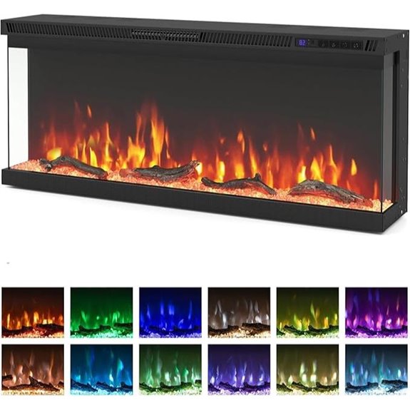 Tangkula 40 Electric Fireplace Insert with Remote