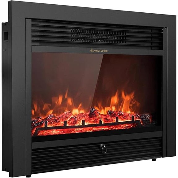Giantex Electric Fireplace Insert with Remote and Flame Settings