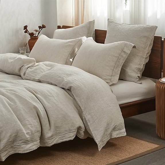 Simple & Opulence Linen Duvet Cover Set Queen