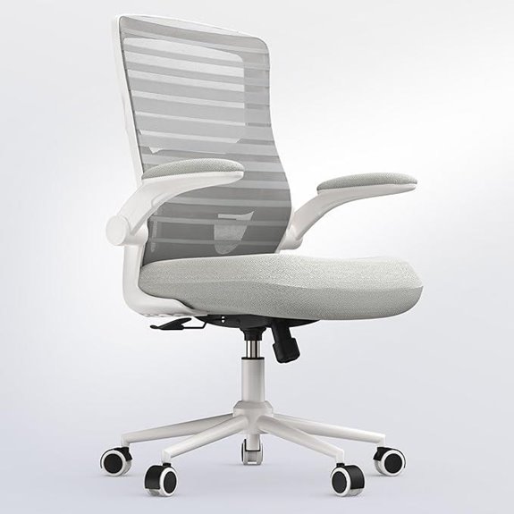 Office Desk Chair with Lumbar Support and Foam Cushion