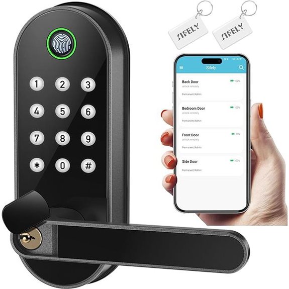 Smart Fingerprint Door Lock with Keypad and App
