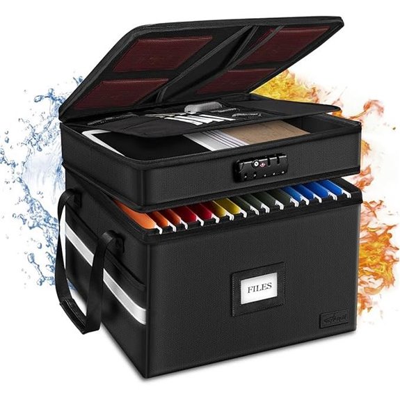 ETRONIK Fireproof Document Box with Lock