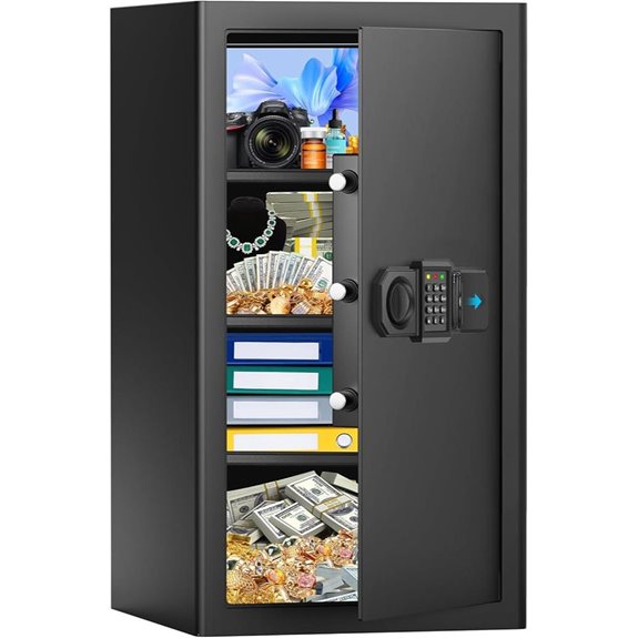 Large Fireproof Safe with Digital Lock and Smart Alerts