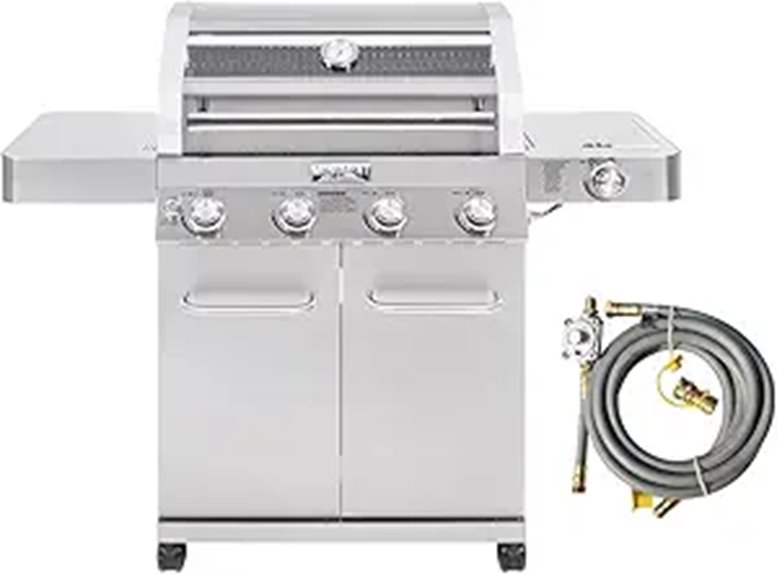 Monument 4-Burner Gas Grill with Conversion Kit