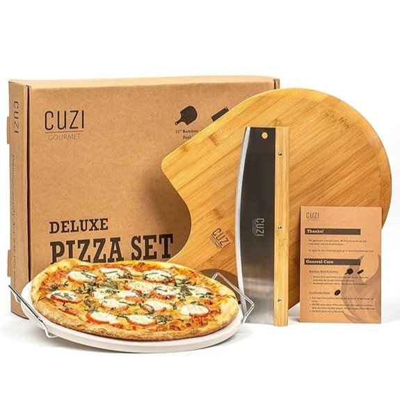 Cuzi Gourmet XL 4-Piece Pizza Stone Set
