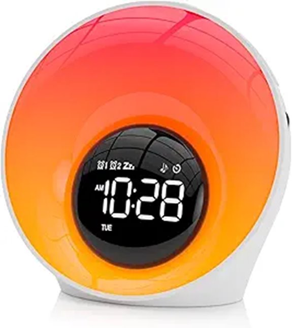 Sunrise Alarm Clock with Dimmable Night Light