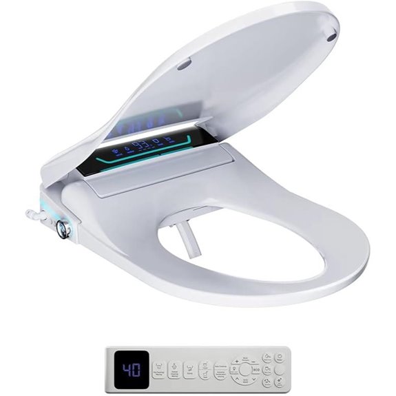 Sanyipace Heated Bidet Toilet Seat with Night Light