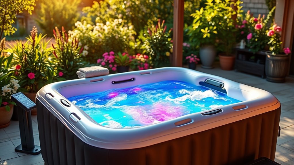 hot tub size and features