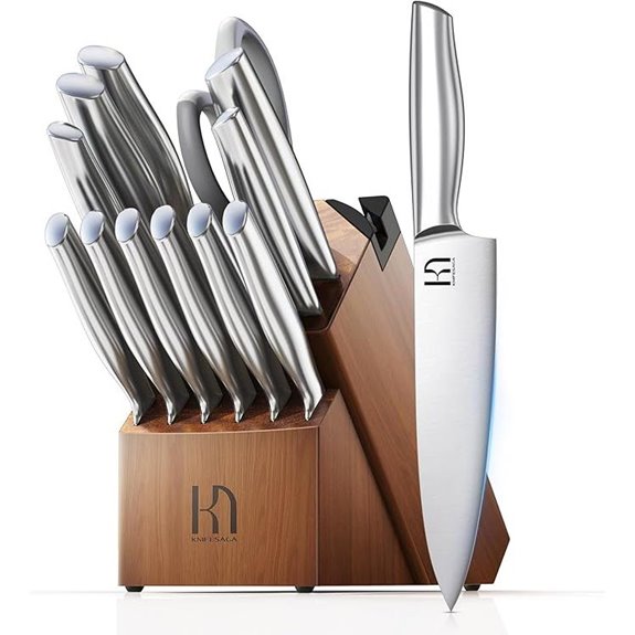 14-Piece Japanese Stainless Steel Knife Block Set