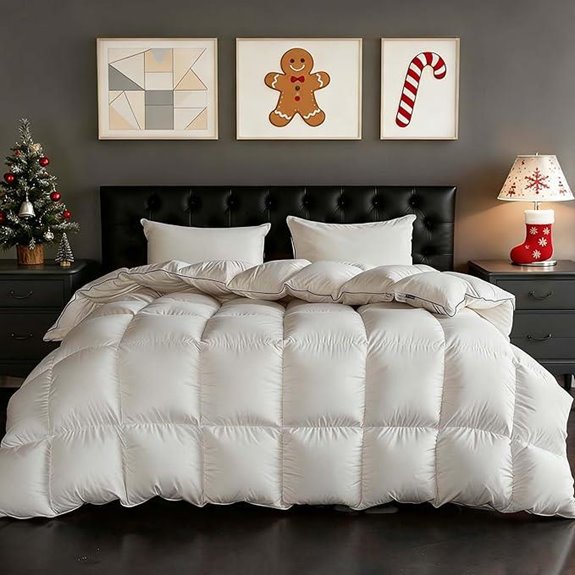 Goose Feather Down Comforter King Size Ultra-Soft