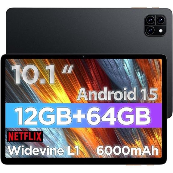 10.1-inch Android 15 Tablet with 12GB RAM
