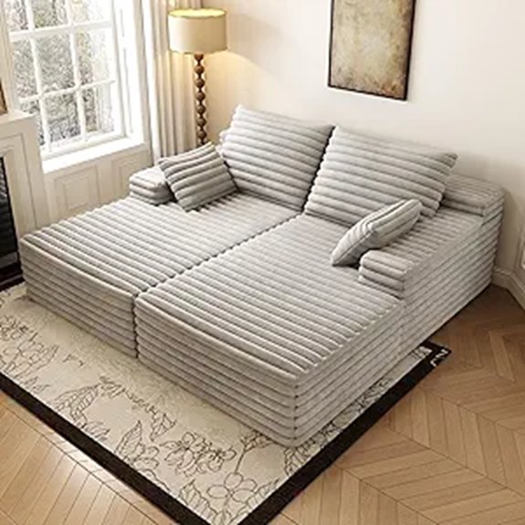 Oversized Cloud Plush Lounge Chaise Sofa Bed