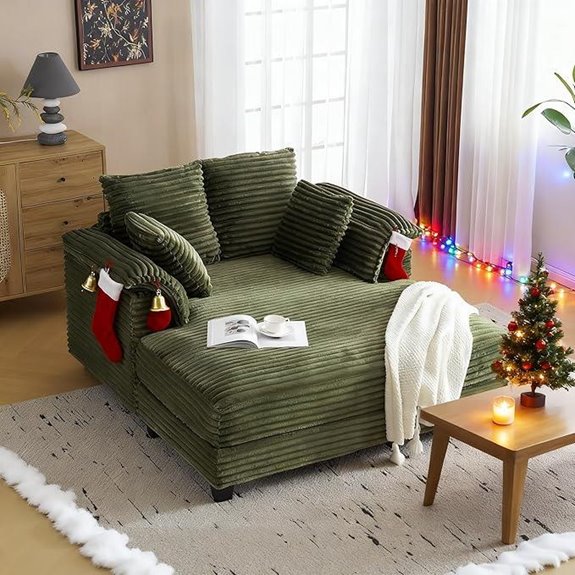 VINGLI Oversized Lounge Chair with Pillows