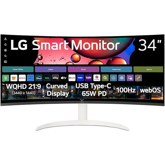 LG 34SR63QA-W 34-Inch Curved Monitor with Streaming