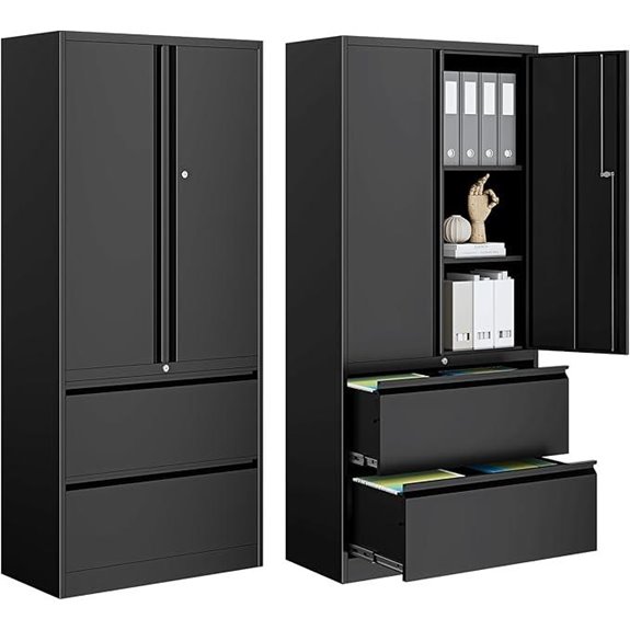 2-Drawer Metal File Cabinet with Locking Storage