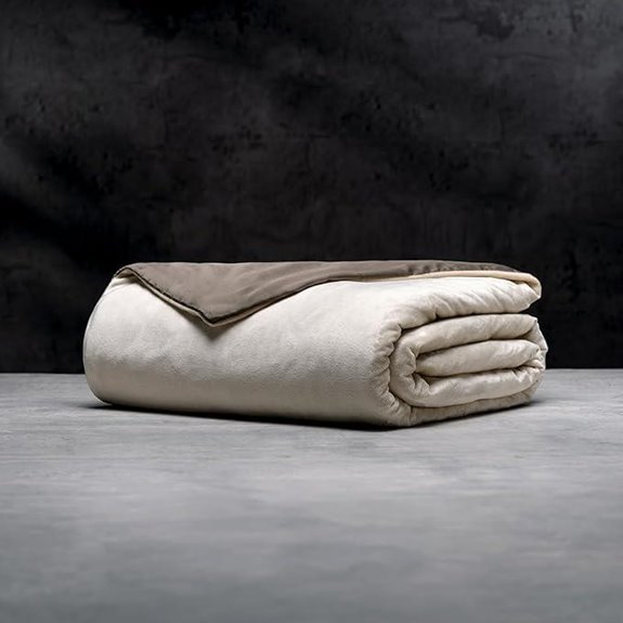 LUXOME 15lb Weighted Blanket with Cover (Full Size)