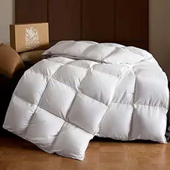 Luxury King Goose Down Comforter All-Season Breathable