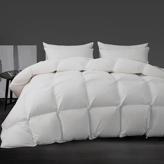 Luxury White Down Fiber Comforter King Size
