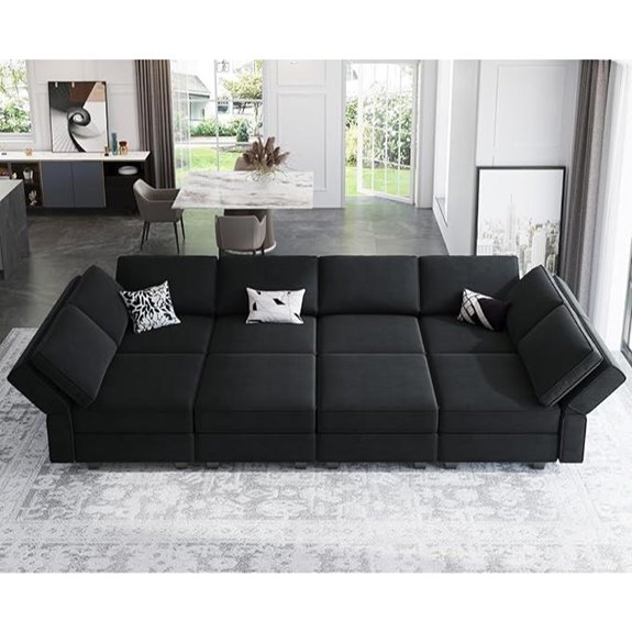 Belffin Modular Sectional Sofa with Storage and Sleeper