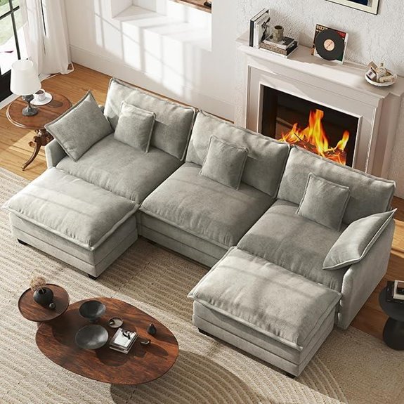 WorthFurni Modular U-Shape Sectional Sofa Set