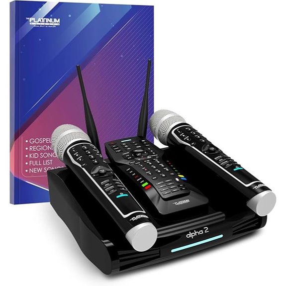 Platinum Karaoke System with 23K+ Songs and Wireless Mics