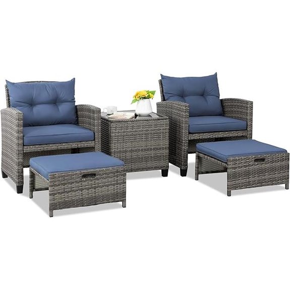 Shintenchi 5-Piece Patio Furniture Set with Cushions