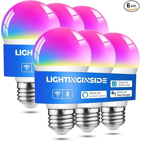 Lightinginside 6 Pack RGB Color Smart LED Bulbs