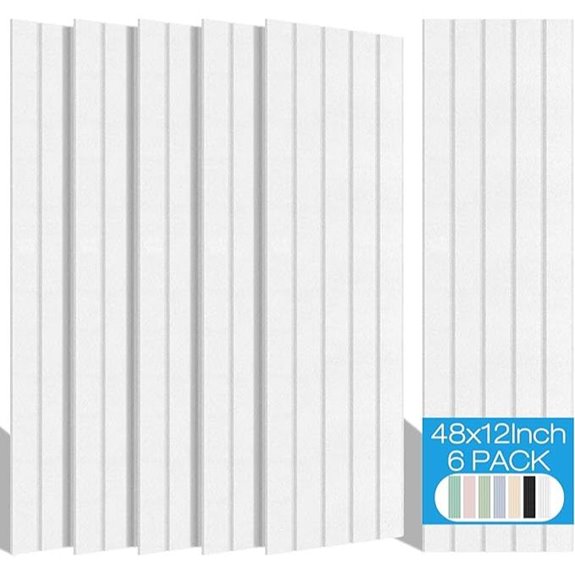 BUBOS 6 Pack Acoustic Wall Panels (48x12 Inches)