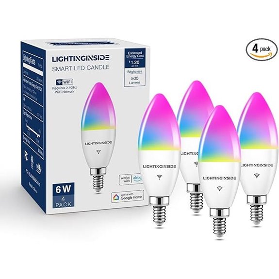 Lightinginside E12 Smart LED Bulbs 4-Pack