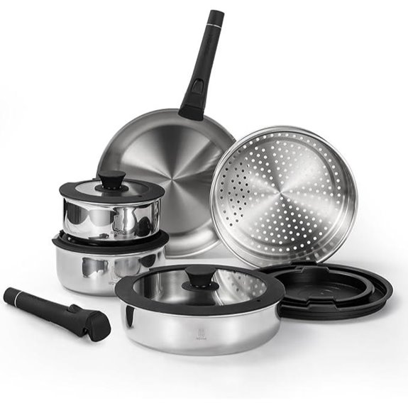 ROYDX 16-Piece Stainless Steel Cookware Set