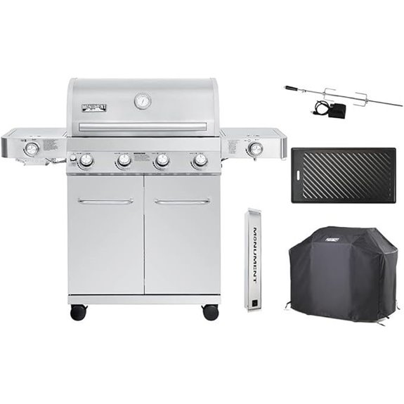 Monument 4-Burner Stainless Steel Propane Gas Grill