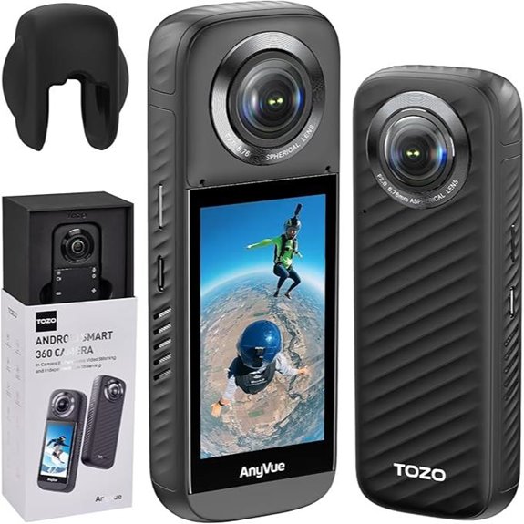 TOZO 360 Action Camera with GPS and 4K Streaming
