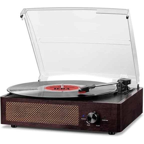 Retro Bluetooth Record Player with Speakers