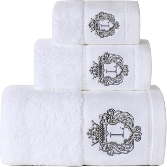 Luxury Cotton Bath Towel Set (White Large)